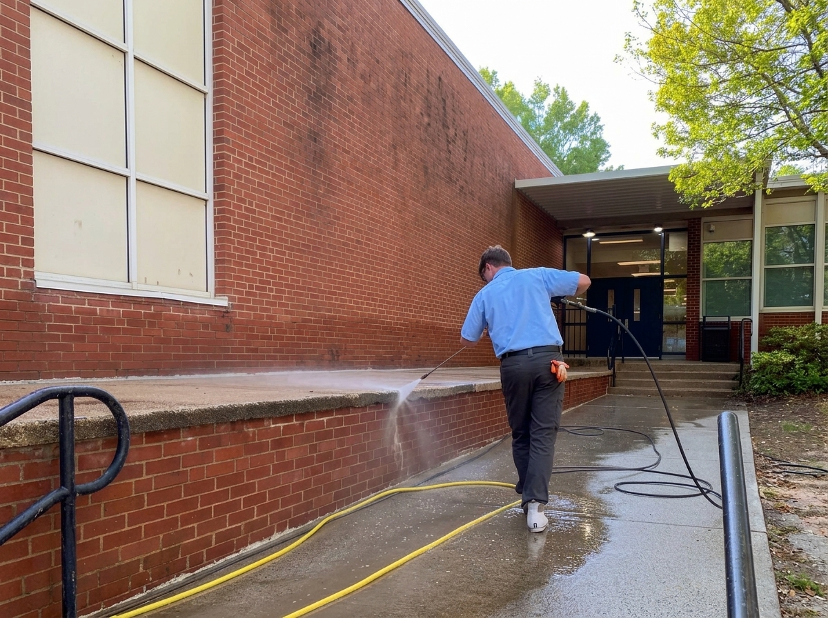 Commercial brick wash